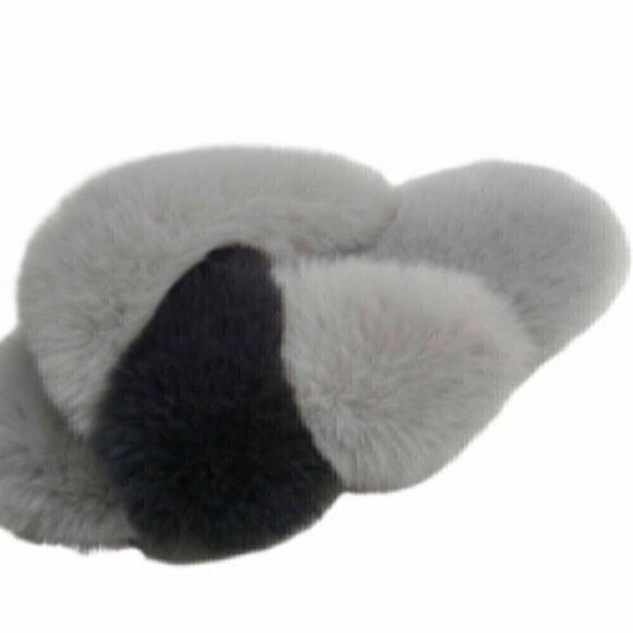 Jenni Women's Faux-Fur Crossband Slippers size small 5-6 slip on shoes - Picture 2 of 5